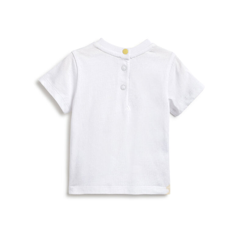 Boys White T-shirt with Short Pants image number 1